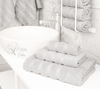 Picture of American Soft Linen Premium 3 Piece Towel Set, 1 Bath Towel 1 Hand Towel 1 Washcloth, 100% Cotton Turkish Towels for Bathroom, Silver Grey Towel Set