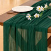 Picture of Socomi Emerald Green Table Runner Cheesecloth Table Runner 120 inch Cheese Cloth Runner 10FT Boho Rustic Gauze Table Runner for Wedding Party Baby Shower Birthday Home Decor