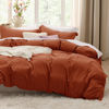 Picture of Bedsure Twin/Twin XL Duvet Cover Dorm Bedding - Soft Prewashed Terracotta Duvet Cover Twin, 2 Pieces, Includes 1 Duvet Cover (68"x90") with Zipper Closure & 1 Pillow Sham, Comforter NOT Included