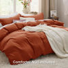 Picture of Bedsure Twin/Twin XL Duvet Cover Dorm Bedding - Soft Prewashed Terracotta Duvet Cover Twin, 2 Pieces, Includes 1 Duvet Cover (68"x90") with Zipper Closure & 1 Pillow Sham, Comforter NOT Included