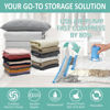 Picture of Vacuum Storage Bags with Electric Pump, 8 Pack (2 Jumbo/2 Large/2 Medium/2 Small) Vacuum Seal Space Saver Bags for Clothing, Pillows, Blanket, Bedding, Comforters