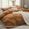 Picture of Bedsure Duvet Cover Full Size - Soft Prewashed Full Duvet Cover Set, 3 Pieces, 1 Duvet Cover 80x90 Inches with Zipper Closure and 2 Pillow Shams, Honey Ginger, Comforter Not Included