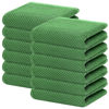 Picture of Homaxy 100% Cotton Waffle Weave Kitchen Dish Towels, Ultra Soft Absorbent Quick Drying Cleaning Towel, 13x28 Inches, 12-Pack, Grass Green