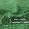 Picture of Homaxy 100% Cotton Waffle Weave Kitchen Dish Towels, Ultra Soft Absorbent Quick Drying Cleaning Towel, 13x28 Inches, 12-Pack, Grass Green