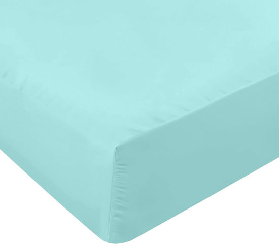 Picture of Utopia Bedding King Fitted Sheet - Bottom Sheet - Deep Pocket - Soft Microfiber - Shrinkage and Fade Resistant - Easy Care -1 Fitted Sheet Only (Spa Blue)