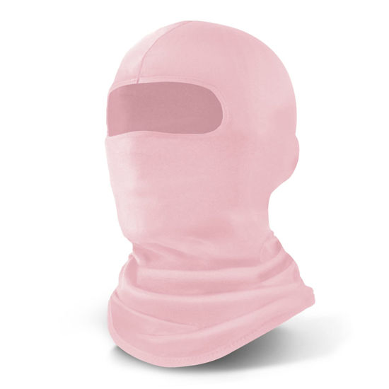 Picture of YESLIFE Pink Ski Mask, Face Mask for Men and Women, Skiing, Snowboarding, Motorcycle, UV Protection & Wind Protection, Hat