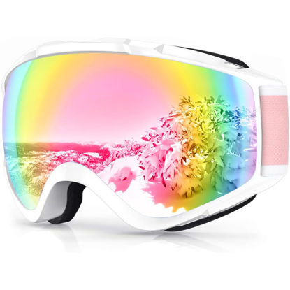 Picture of findway Ski Goggles OTG - Over Glasses Snow/Snowboard Goggles for Men, Women & Youth - 100% UV Protection