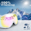 Picture of findway Ski Goggles OTG - Over Glasses Snow/Snowboard Goggles for Men, Women & Youth - 100% UV Protection