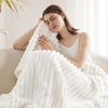 Picture of Bedsure White Throw Blanket for Couch - GentleSoft Cozy Soft Blankets for Women, Cute Small Fleece Throws for Girls, Off White, 50x70 Inches