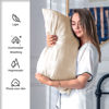 Picture of Mulberry Silk Pillowcase for Hair and Skin Pillow Case with Hidden Zipper Soft Breathable Smooth Cooling Silk Pillow Covers for Sleeping (Champagne, King（20"X 36"）)