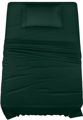Picture of Utopia Bedding Twin Bed Sheets Set - 3 Piece Bedding - Brushed Microfiber - Shrinkage and Fade Resistant - Easy Care (Twin, Emerald)