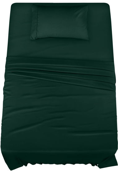 Picture of Utopia Bedding Twin Bed Sheets Set - 3 Piece Bedding - Brushed Microfiber - Shrinkage and Fade Resistant - Easy Care (Twin, Emerald)