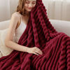 Picture of Bedsure Deep Red Fleece Blanket for Couch - Super Soft Cozy Blankets for Women, Cute Small Throws for Girls, 50x70 Inches