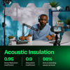 Picture of Ekkogo Acoustic Panels 12-Pack Soundproof Wall Panels 14"X12.1"X0.4" Sound Panels High Density Sound Dampening Panels - [Smoky White Hexagon]