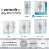 Picture of LiBa Shower Curtain 2 Pack- Waterproof Plastic Shower Curtain Premium PEVA Non-Toxic with Rust Proof Grommets White 8G Heavy Duty Bathroom Accessories 72x72