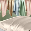 Picture of Silk Pillowcase for Hair and Skin, Mulberry Silk Pillow Cases Queen Size, Anti Acne Cooling Beauty Sleep Both Sides Natural Silk Satin Pillowcases with Hidden Zipper, Gifts for Women Men, Beige