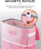 Picture of HOTOR 3 Gallons Car Trash Can, Ultra Large Capacity Organizer and Storage with Adjustable Straps & Magnetic Snaps, Waterproof Car Accessory for Interior Car Stuff Storage, Pink