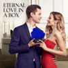 Picture of GLAMOUR BOUTIQUE 7-Piece Flowers Forever Heart Shape Box - Preserved Roses, Immortal Roses That Last A Year - Rose Eternal Preserved Flowers for Delivery Mothers Day & Valentines Day - Blue