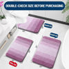 Picture of OLANLY Luxury Toilet Rugs U-Shaped 24x20, Extra Soft and Absorbent Microfiber Bathroom Rugs, Non-Slip Plush Shaggy Bath Mat, Machine Wash Dry, Contour Bathroom Mats for Toilet Base, Pinkish-Purple