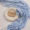 Picture of Keketo Cheesecloth Table Runner Light Blue Gauze Rustic Cheese Cloth Table Runner 120 Inch 10 FT for Wedding Baby Shower Bridal Shower Birthday Party Sheer Boho Table Runner Decorations
