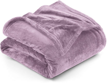 Picture of Utopia Bedding Fleece Blanket King Size Lilac 300GSM Luxury Fuzzy Soft Anti-Static Microfiber Bed Blanket (90x102 Inches)