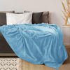 Picture of Utopia Bedding Fleece Blanket King Size Washed Blue 300GSM Luxury Fuzzy Soft Anti-Static Microfiber Bed Blanket (90x102 Inches)