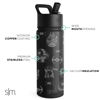 Picture of Simple Modern Star Wars Kids Water Bottle with Straw Lid | Insulated Stainless Steel Reusable Tumbler Gifts for School, Toddlers, Boys | Summit Collection | 18oz, Vehicle Schematics