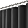 Picture of LiBa Black Shower Curtain, Heavy Duty Fabric Shower Curtain, Soft Cloth Shower Curtain, Hotel Quality with Magnets Shower Curtains for Bathroom, 72 x 72 Inches(Black)