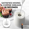 Picture of Zulay Powerful Milk Frother (4 Duracell Batteries Included) - Handheld Milk Frother Wand Drink Mixer for Coffee - Powerful Milk Foamer for Cappuccino, Frappe, Matcha & Coffee Creamer - Marble