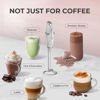 Picture of Zulay Powerful Milk Frother (4 Duracell Batteries Included) - Handheld Milk Frother Wand Drink Mixer for Coffee - Powerful Milk Foamer for Cappuccino, Frappe, Matcha & Coffee Creamer - Marble