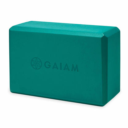 Picture of Gaiam Yoga Block - Supportive Latex-Free Eva Foam - Soft Non-Slip Surface with Beveled Edges for Yoga, Pilates, Meditation - Yoga Accessories for Stability, Balance, Deepen Stretches