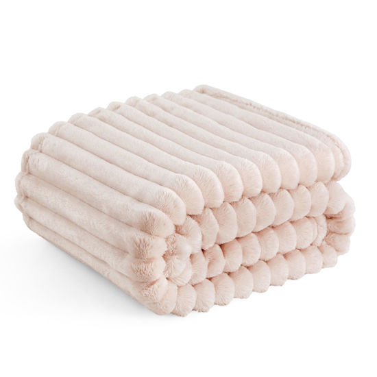 Picture of Bedsure Crystal Pink Twin Blanket for Bed - Super Soft Cozy Blankets for Women, Cute Large Throws for Girls, 66x90 Inches