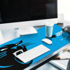 Picture of YouTheFan unisex adult Carolina Panthers Logo Series Desk Pad, Team Colors, One Size US
