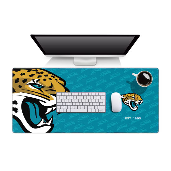 Picture of YouTheFan unisex adult Jacksonville Jaguars Logo Series Desk Pad, Team Colors, One Size US