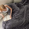 Picture of Bedsure Grey Fleece Queen Blanket for Couch - GentleSoft Cozy Soft Blankets for Women, Cute Small Throws for Girls, 90x90 Inches