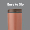 Picture of Owala SmoothSip Slider Insulated Stainless Steel Coffee Tumbler, Reusable Iced Coffee Cup, Hot Coffee Travel Mug, BPA Free 20 oz, Grey/Brown (Cozy Cocoa)
