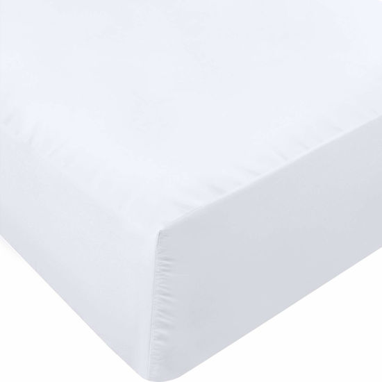 Picture of Utopia Bedding Twin XL Fitted Sheet - Bottom Sheet - Deep Pocket - Soft Microfiber - Shrinkage and Fade Resistant - Easy Care -1 Fitted Sheet Only (White)
