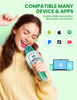Picture of BONAOK Wireless Bluetooth Karaoke Microphone, 3-in-1 Portable Handheld Mic Speaker for All Smartphones, Gifts for Boys Kids Adults All Age Q37(Green)
