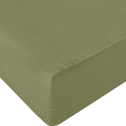 Picture of Utopia Bedding Queen Fitted Sheet - Bottom Sheet - Deep Pocket - Soft Microfiber - Shrinkage and Fade Resistant-Easy Care -1 Fitted Sheet Only (Olive)