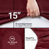 Picture of Utopia Bedding Twin XL Fitted Sheets - Bulk Pack of 2 Bottom Sheets - Soft Brushed Microfiber - Deep Pockets - Shrinkage & Fade Resistant - Easy Care (Twin XL, Burgundy)