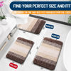 Picture of OLANLY Bathroom Rug Mat 24x16, Extra Soft and Absorbent Microfiber Bath Rugs, Non-Slip Plush Shaggy Bath Carpet, Machine Wash Dry, Bath Mats for Bathroom Floor, Tub and Shower, Brown