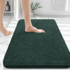 Picture of OLANLY Bathroom Rugs 36x24, Extra Soft Absorbent Chenille Bath Rugs, Rubber Backing Quick Dry, Machine Washable Bath Mats for Bathroom Floor, Tub and Shower, Home Decor Accessories, Blackish Green