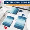 Picture of OLANLY Bathroom Rugs Mat 24x16, Extra Soft Absorbent Microfiber Bath Rugs, Rubber Backing, Quick Dry, Washable Bath Mats for Bathroom Floor, Tub, Shower and Home Decor Accessories, Peacock Blue