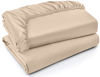 Picture of Utopia Bedding Twin Fitted Sheets - Bulk Pack of 2 Bottom Sheets - Soft Brushed Microfiber - Deep Pockets - Shrinkage & Fade Resistant - Easy Care (Twin, Beige)