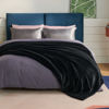 Picture of Bedsure Sherpa Fleece Blankets Queen Size for Bed - Thick and Warm Blanket for Winter, Soft Fuzzy Plush Queen Blanket for All Seasons, Black, 90x90 Inches