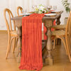 Picture of Socomi Cheesecloth Table Runner 10ft Gauze Boho Rustic Orange Cheese Cloth Table Runner for Baby Shower Decoration Wedding Fall Thanskgiving Table Runner 3pcs Orange