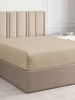 Picture of Twin XL Size Fitted Bed Sheet - Hotel Luxury Single Fitted Sheet Only - Fits Mattress Up to 16" - Extra Soft, Wrinkle Free, Breathable Sheet for Women, Men, Kids & Teens - Cream Single Fitted Sheet