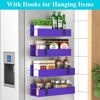 Picture of HuggieGems 4 Pack Magnetic Spice Storage Rack Organizer for Refrigerator and Oven, Purple Fridge Organizers and Storage