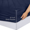 Picture of Utopia Bedding Quilted Fitted Mattress Pad (Full, Navy) - Elastic Fitted Mattress Protector - Mattress Cover Stretches up to 16 Inches Deep - Machine Washable Mattress Topper