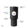 Picture of Simple Modern Officially Licensed NFL Pittsburgh Steelers 30 oz Tumbler with Flip Lid and Straws | Insulated Cup Stainless Steel | Gifts for Men Women | Trek Collection | Pittsburgh Steelers
